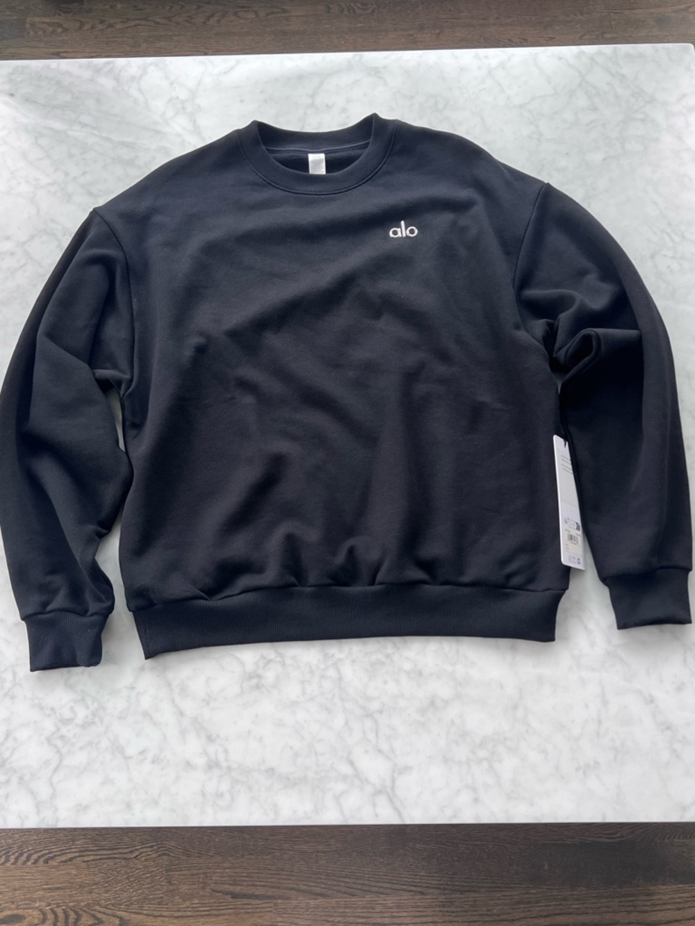 NWT ALO Yoga Accolade Sweatshirt in Black Size Small - Picture 6 of 11